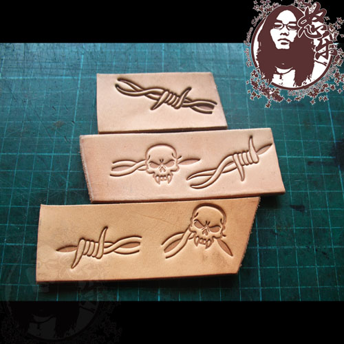 Leather Stamp Set - 5 sztuk/zestaw zestaw znaczków skórzanych w
