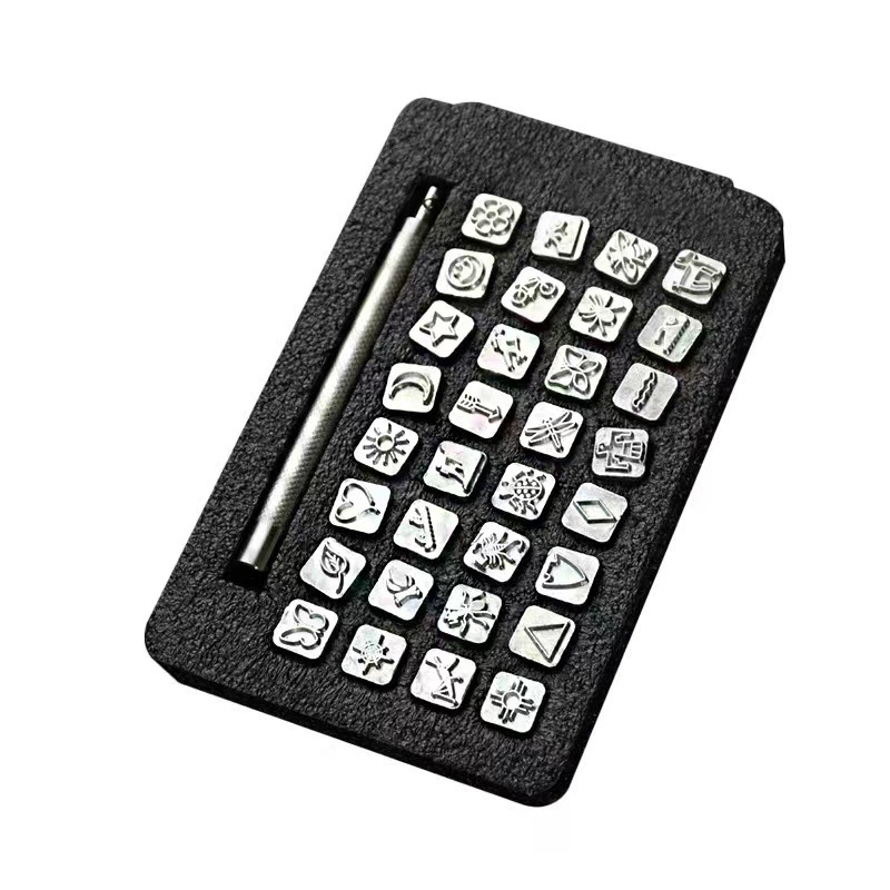 Leather Stamp Set - 32 sztuk/zestaw stalowe matryce zestaw do