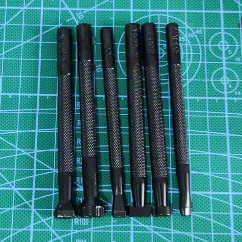 Leather Stamp Set - 6 szt. Skórzane siodło ze stopu