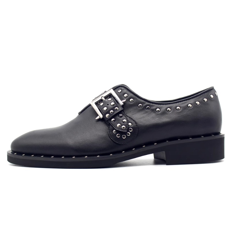 Leather Work Dress - Nowe modne buty męskie z nitami,