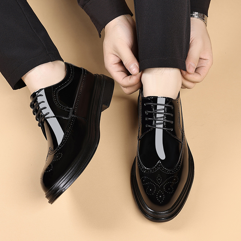 Męskie lakierowane buty wizyto – Leather Work Dress recenzja i cena