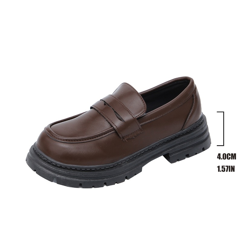 Damskie brązowe skórzane mokas – Leather Work Dress recenzja i cena