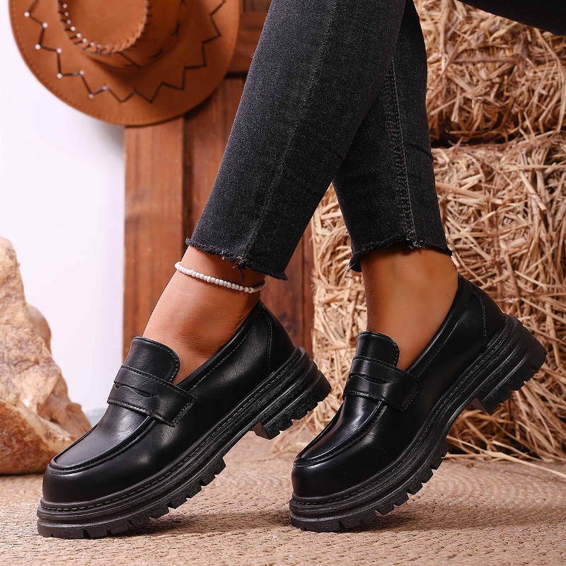 Damskie brązowe skórzane mokas – Leather Work Dress recenzja i cena