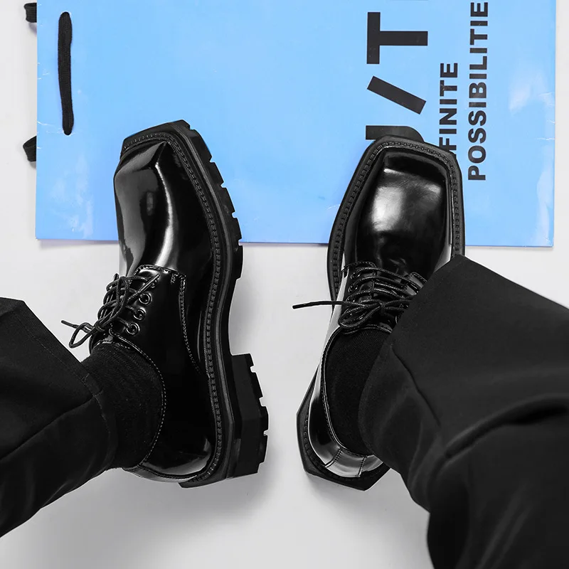 Męskie buty Nowe skórzane buty – Leather Work Dress recenzja i cena