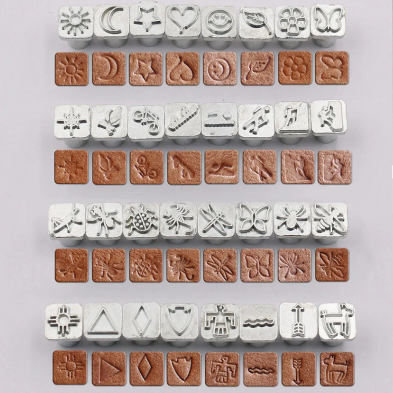 32 szt. Zestaw z roślinami i z – Leather Stamp Set recenzja i cena
