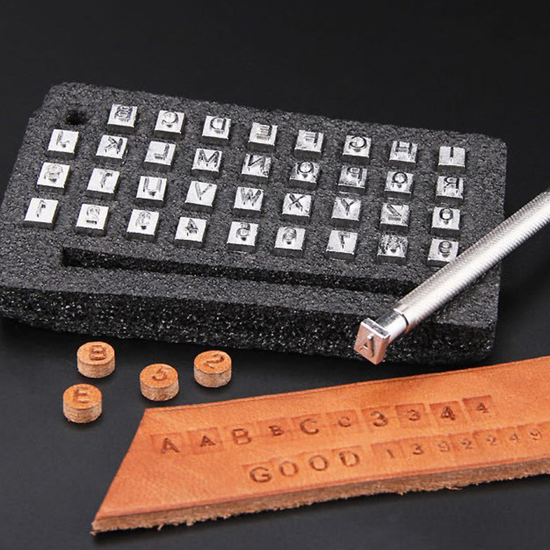 36 szt. Stalowa litera alfabet – Leather Stamp Set recenzja i cena