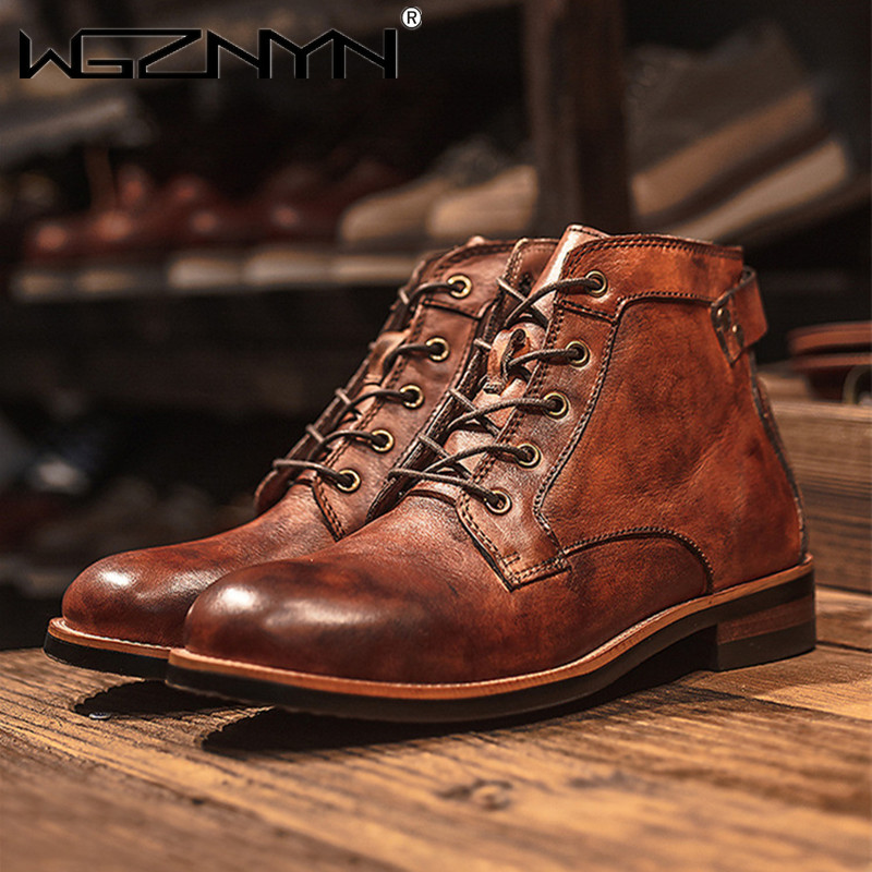 Luksusowe Retro Wysokie Męskie – Leather Work Dress recenzja i cena
