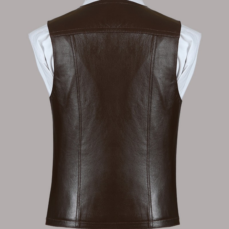 Kamizelka z prawdziwej skóry o – Leather Work Vest For Men recenzja i cena